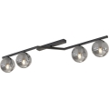 Mennyezeti lámpatest NATON 4xE14/10W/230V fekete/füstszínű